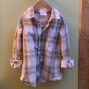 Hanna Anderson striped button down cotton shirt